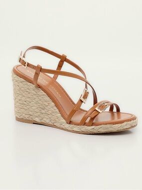 Stuart Weitzman Georgie Strappy Wedge Espadrille Sandals
